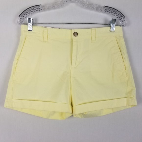 Khakis by GAP Girlfriend yellow‎ shorts sz 2 - Picture 1 of 5